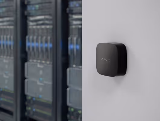 AJAX LifeQuality Lite noir — monitoring température salle serveur et data center