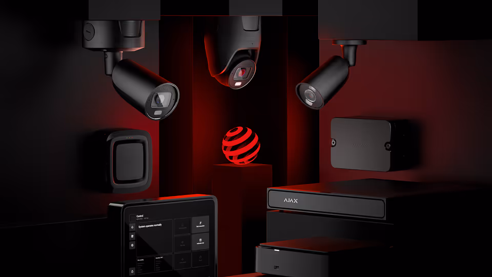 Gamme caméras AJAX — BulletCam, DomeCam, TurretCam, design award
